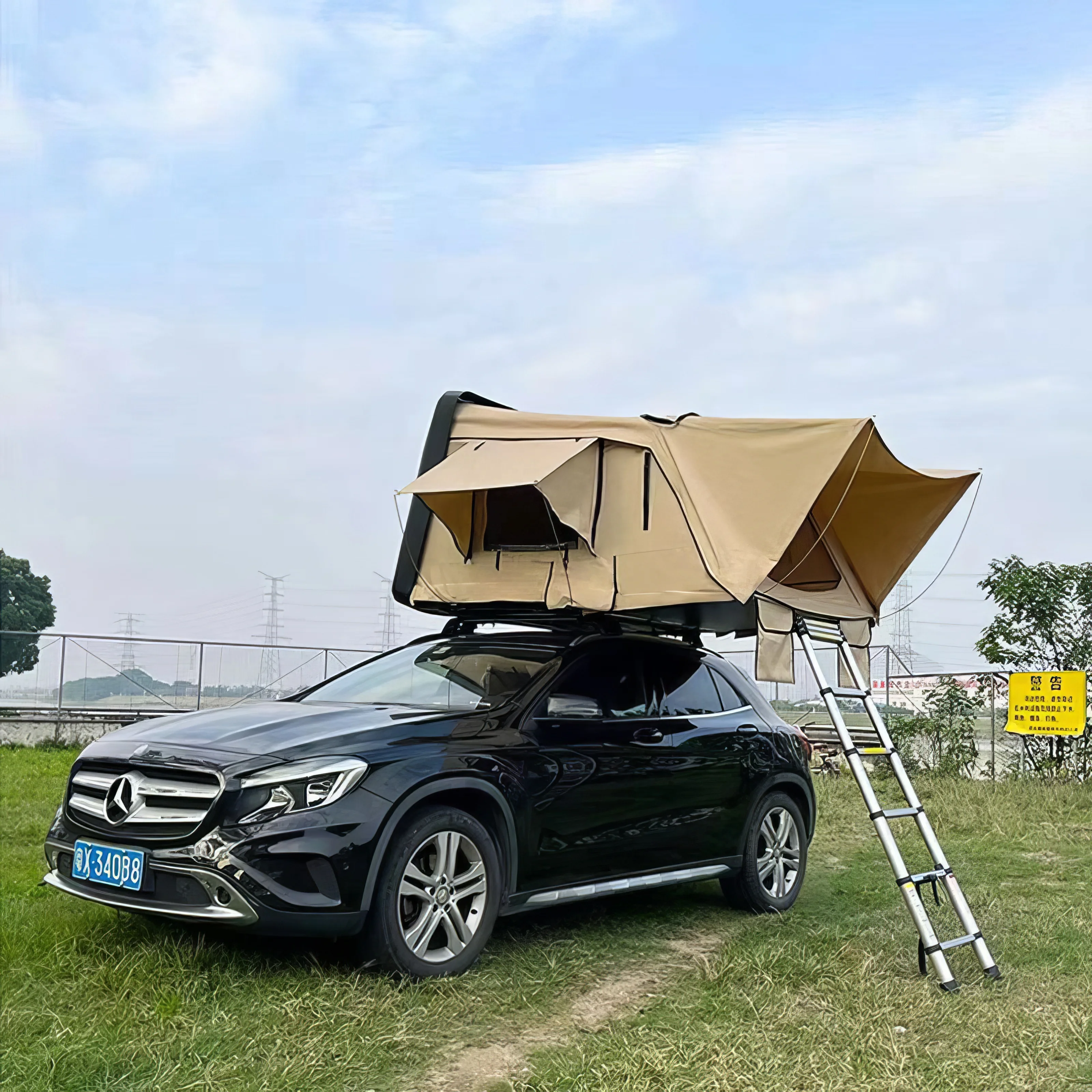 New Travel Wilderness car pickup Outdoor Flip Hard Shell Roof top Ten roof top tent for camping