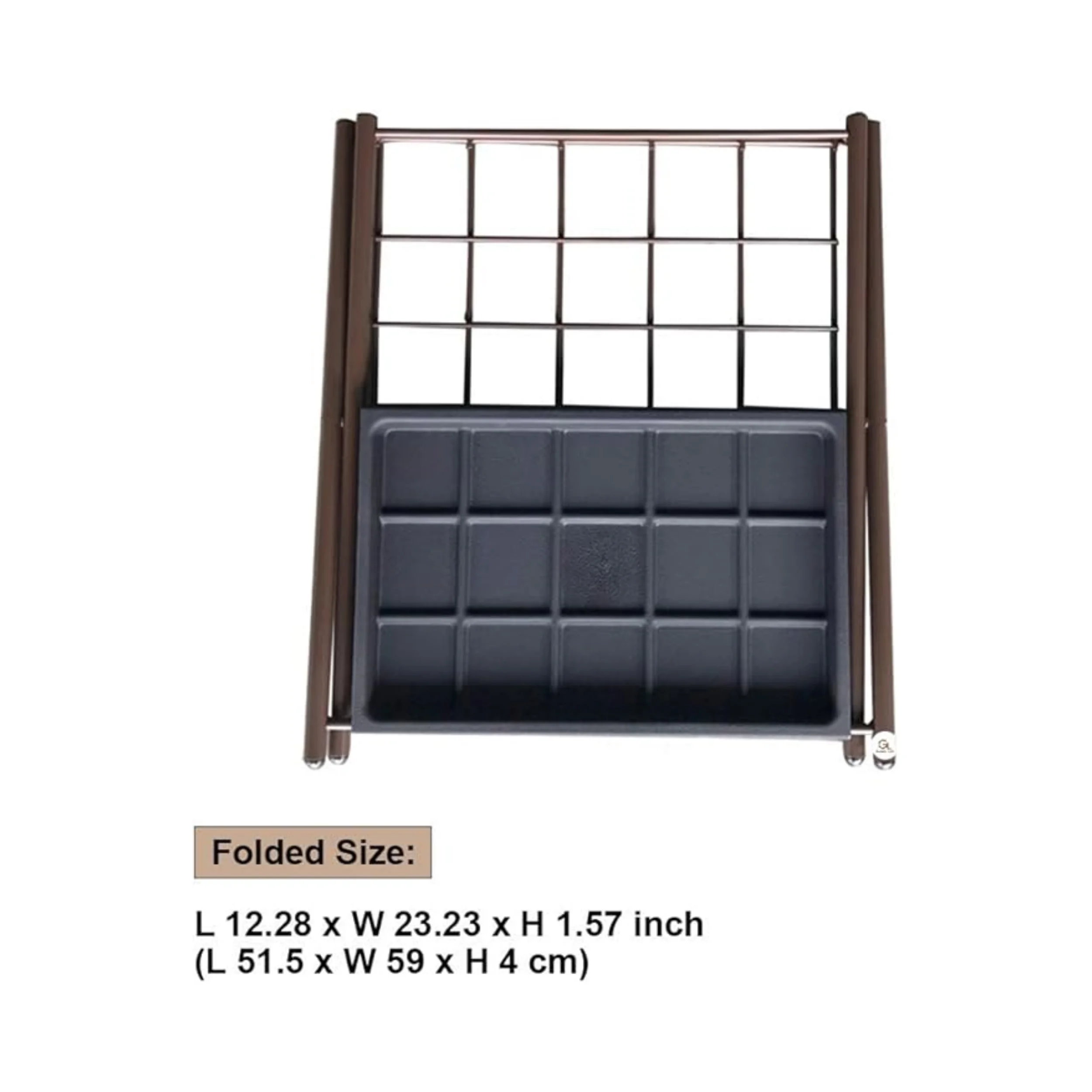 LIFE Folding Umbrella Storage Stand Rack Holder Organizer Bin for Entryway Home Commercial Office Decor with Drip Tray