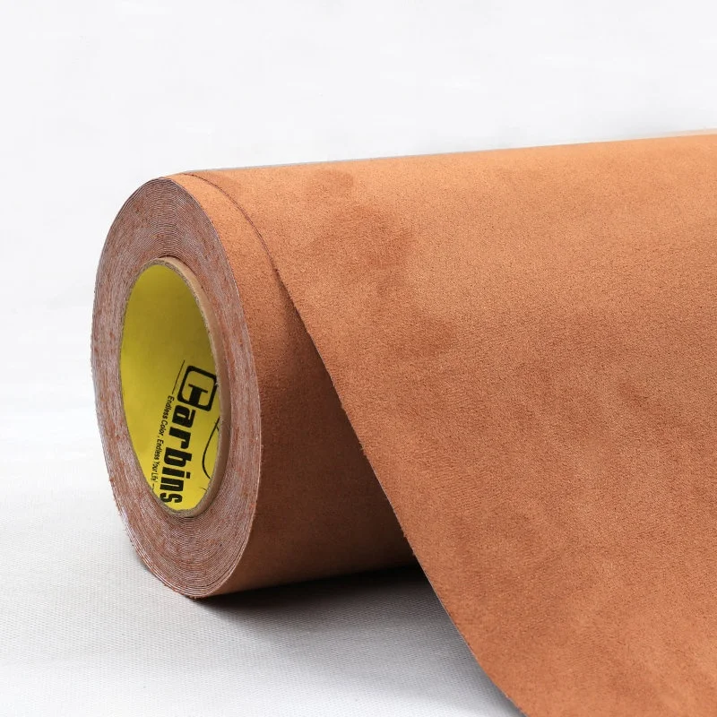 Hot Selling High Quality Car Sticker Alcantara Wrap Camel Color Adhesive Fabric 1.42*15M Car Interior