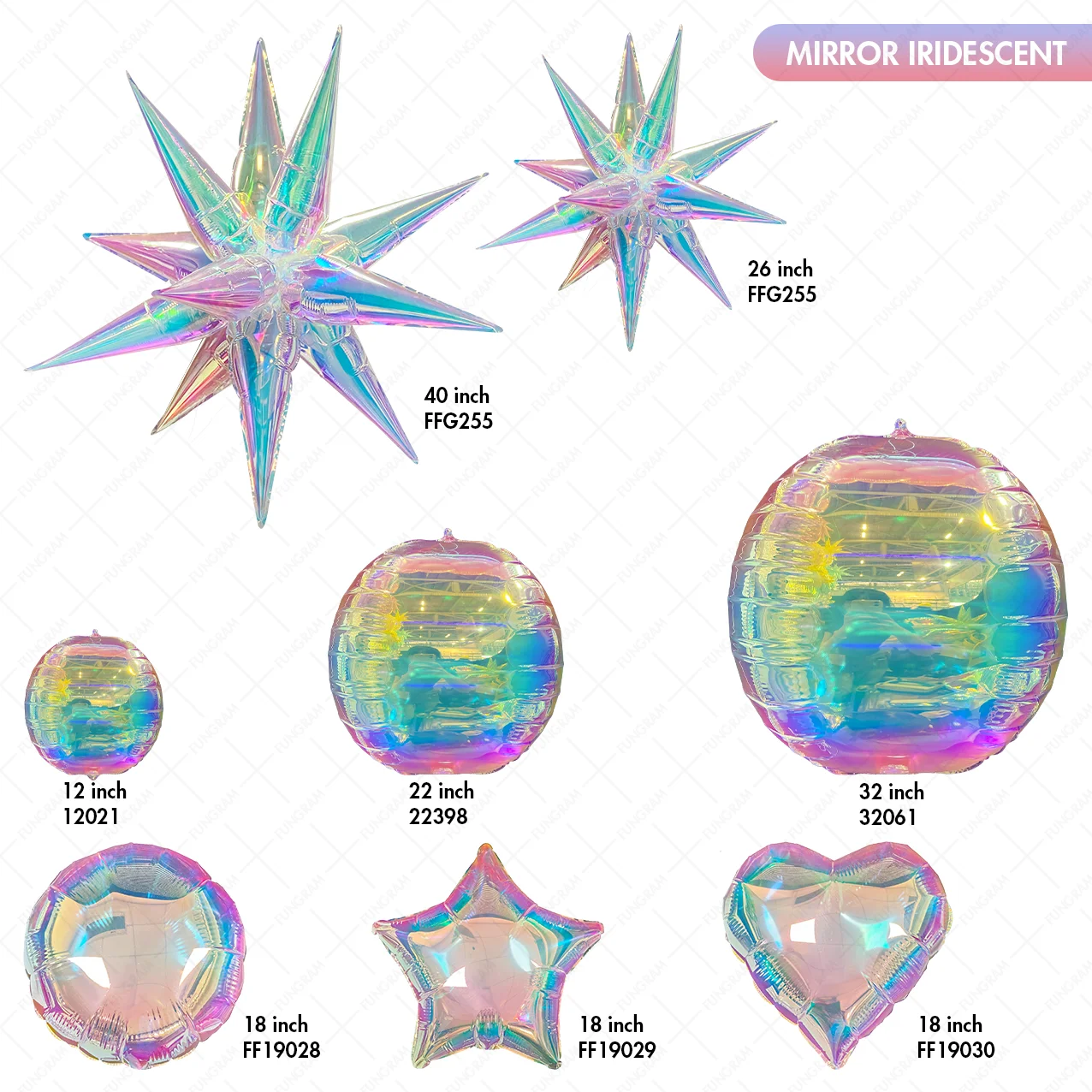 Super Bright Iridescent Balloon Clear Colorful Heart Starburst Square Foil Balloon Wedding Valentines Party Decor Foil Balloons