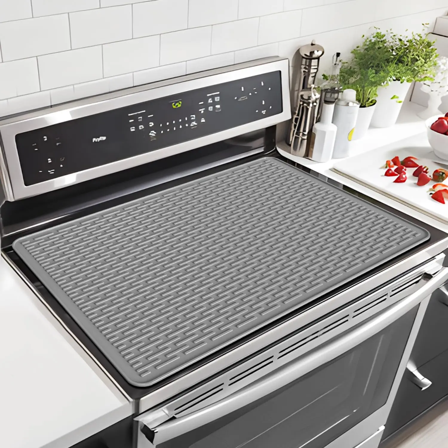 Eco-Life Non-Slip Heat Resistant Oven Top Cover Gas Stove Tempered Glass Top Cover Silicone Electric Stove Top Cover