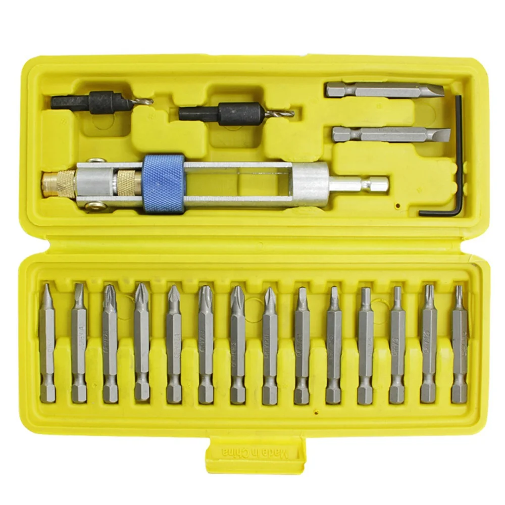 Cross border 20 piece set high speed steel countersunk bit screwdriver conversion dual support quick change set