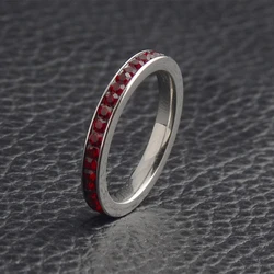 stainless steel zodiac blue ombre sapphire zircon tiny man raw birthstone rings