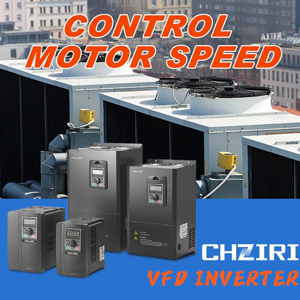 CHZIRI 3 phase 2.2kw 380v electric ac motor speed control inverter solar power system frequency inverters