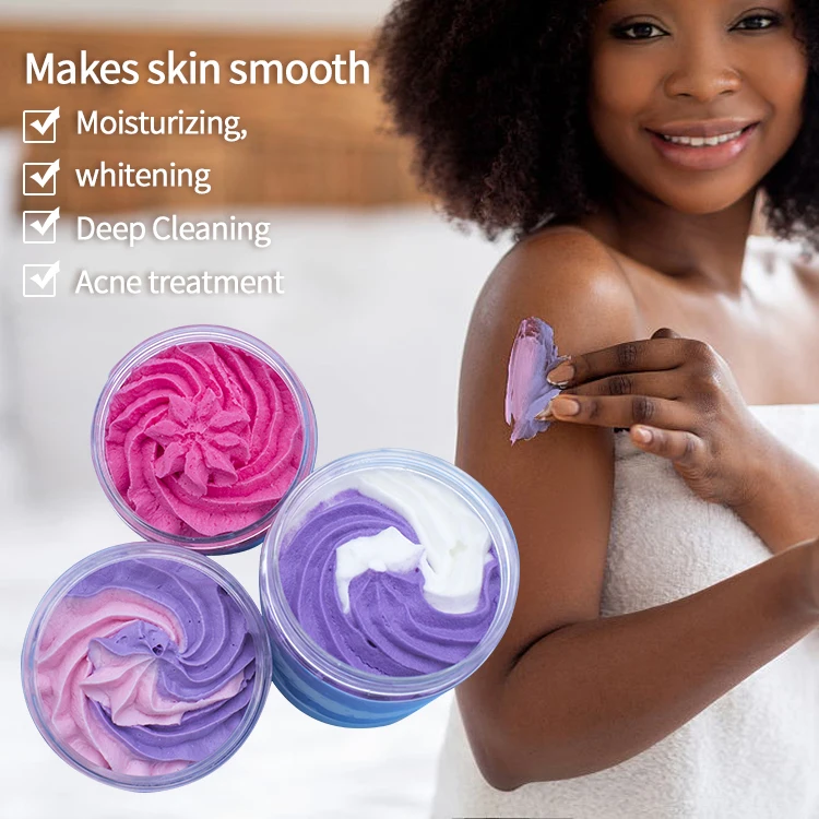 Wholesale Bodysrub Scrubbody Lip Butter Private Label Exfoliator Beauty Product Bulk Shea Buttercrocs Whipped Rainbow Body Scrub