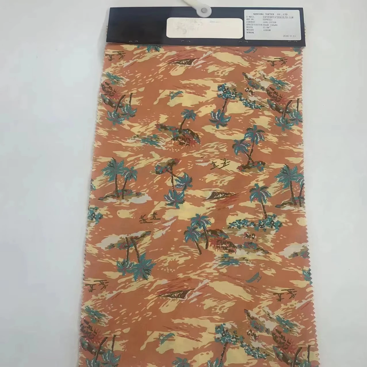 Hot Sale Mercerizing Hawaiian Summer Pattern 100% Cotton Printed In Hawaiian Pattern Printed Fabric