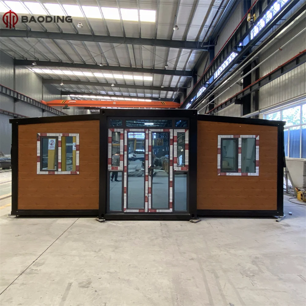 Waiyagn Expandable Modular Container Home with Pool Luxury Foldable Collapsible Container Guest House with Roof Terrace