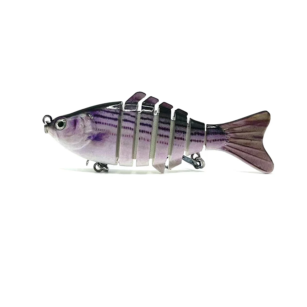Top Water Bass Fishing Lures Lifelike Slow Sinking Swim Bait Multi-Jointed Artificial Lure for Lake Fishing