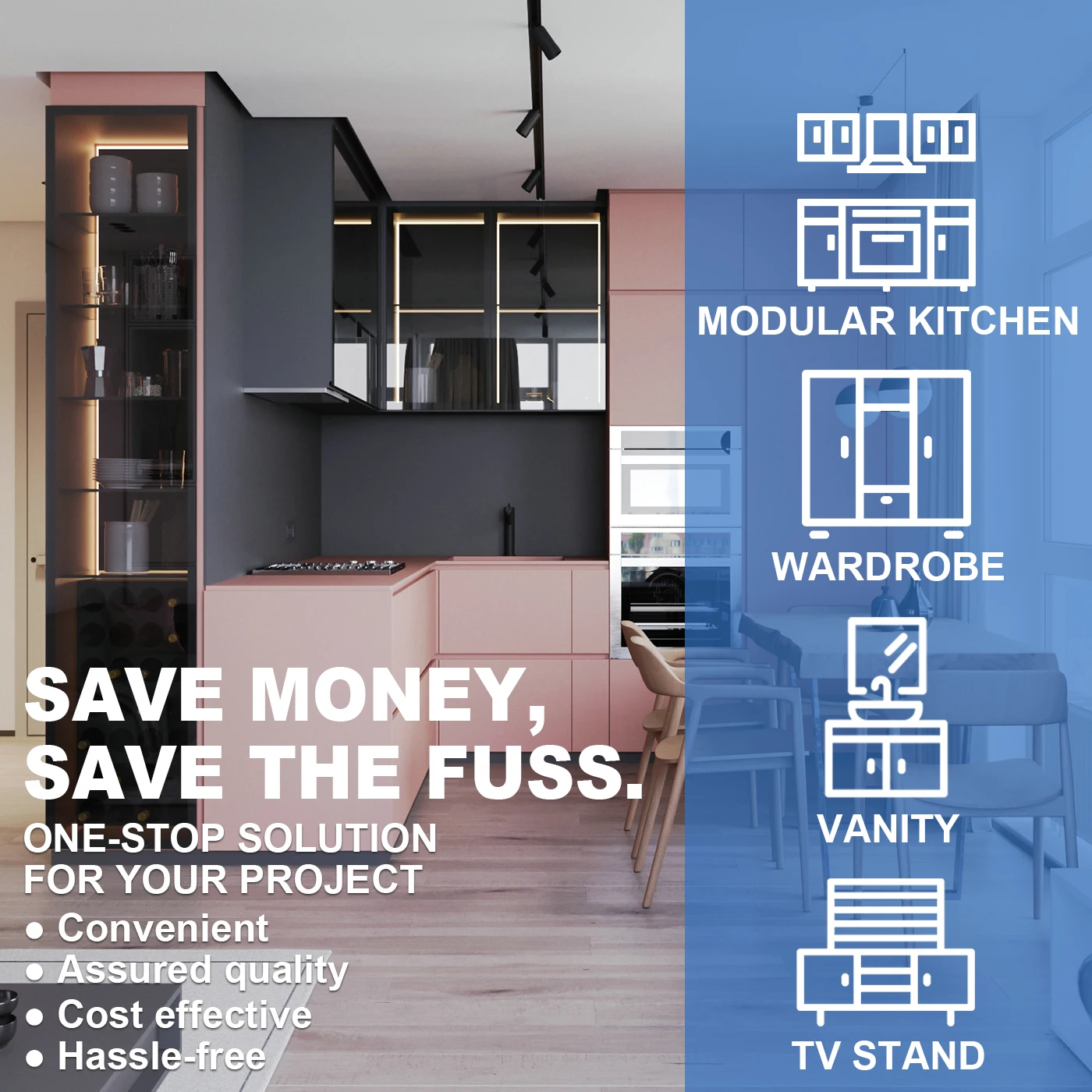 PINAI European Unit Small Furniture Whole Smart Kitchen Organizers Cabinet Set Accessories Furniture