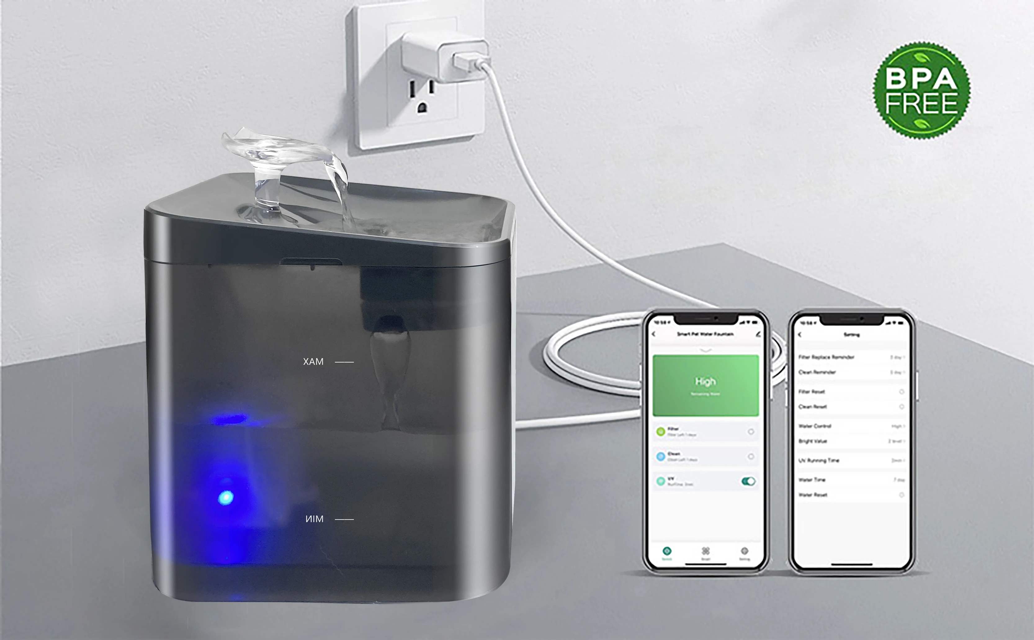 Wi-Fi автоматический питьевой фонтанчик для домашних животных, USB, кошек, Диспенсер воды, автоматический питьевой фонтан