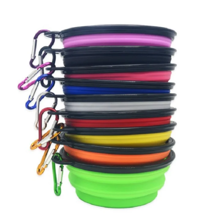 Silicone Pet Bowl Portable Outdoor Pet Folding Bowl for Cats and Dogs Silicone Pet Bowl