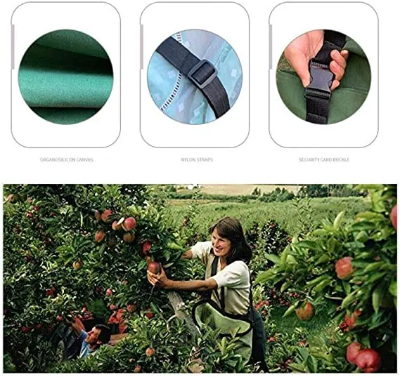 2022 Amazon Hot Sale Fruit Picking Bag Vegetable Harvest Apples Berry Garden Picking Bag