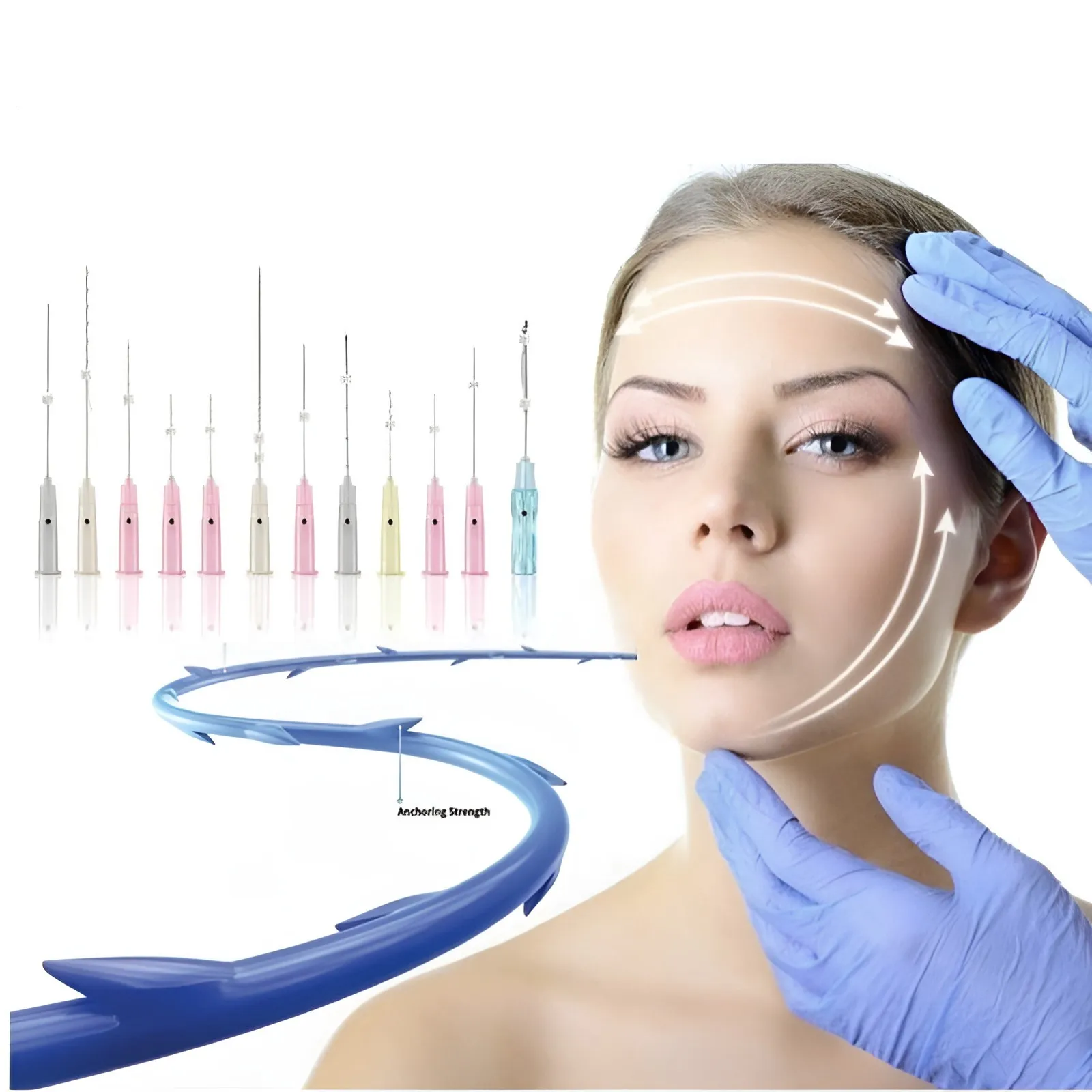 PLURVEL factory outlet Pdo Thread Cog 6d 4d 3d 19g 100mm Type Coreanos Hilos Pdo For Face Body Lifting Medical Supply