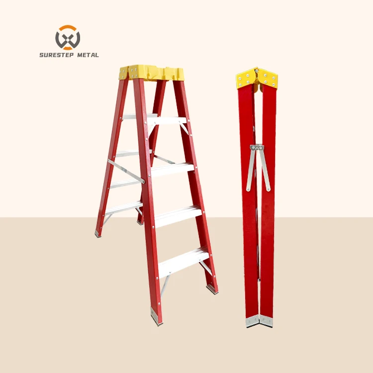 High Quality Professional 2*14 steps 8.4m China Supplier Fiberglass FRP Insulation Extension Ladder fiberglass extension ladder