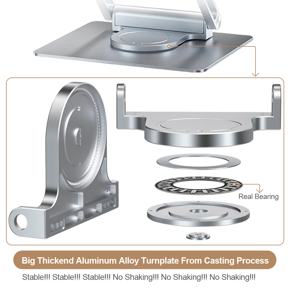 swivel metal steel notebook para foldable bracket support holder desktop adjustable laptop stand usb hub with 360 rotating base