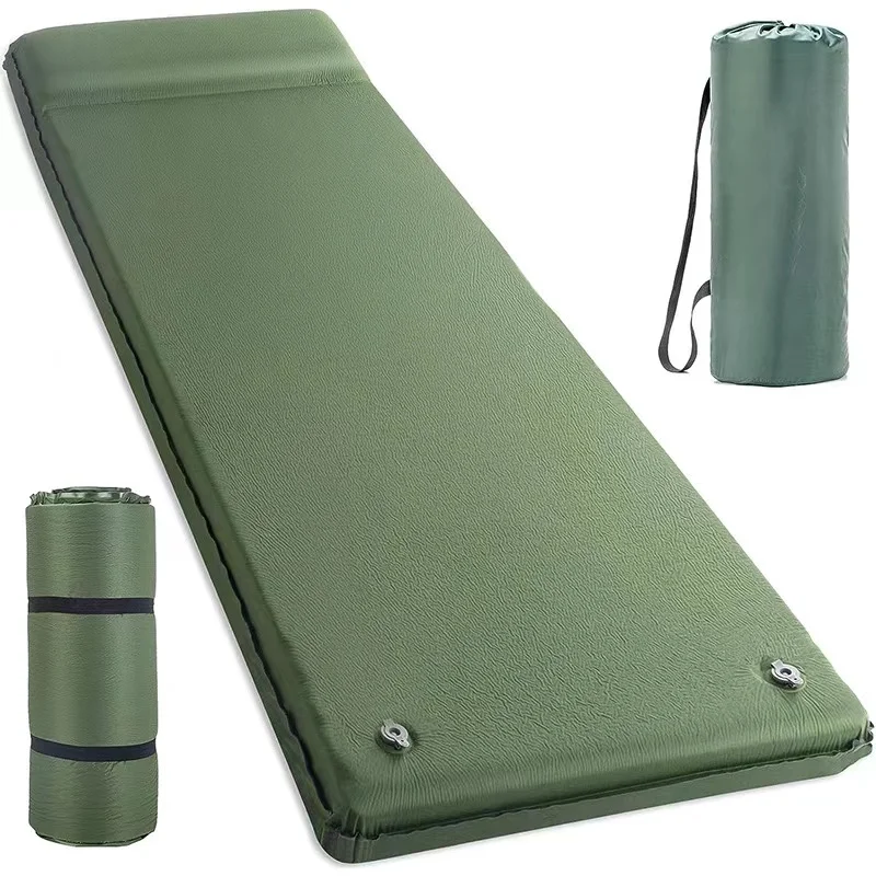 2024 BENOY Ultralight Sleeping Pad Automatic Inflatable Camping Mat For Backpacking Traveling Compact Air Foam Mattress in Stock