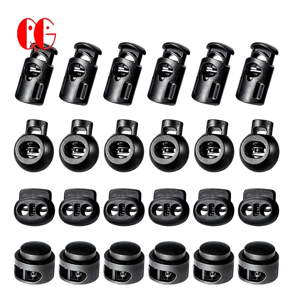Cord Locks Elastic Adjuster Cord Toggles Drawstring Buckle Clasp Spring Drawstrings Elastic Cord Adjuster Non-Slip Stopper