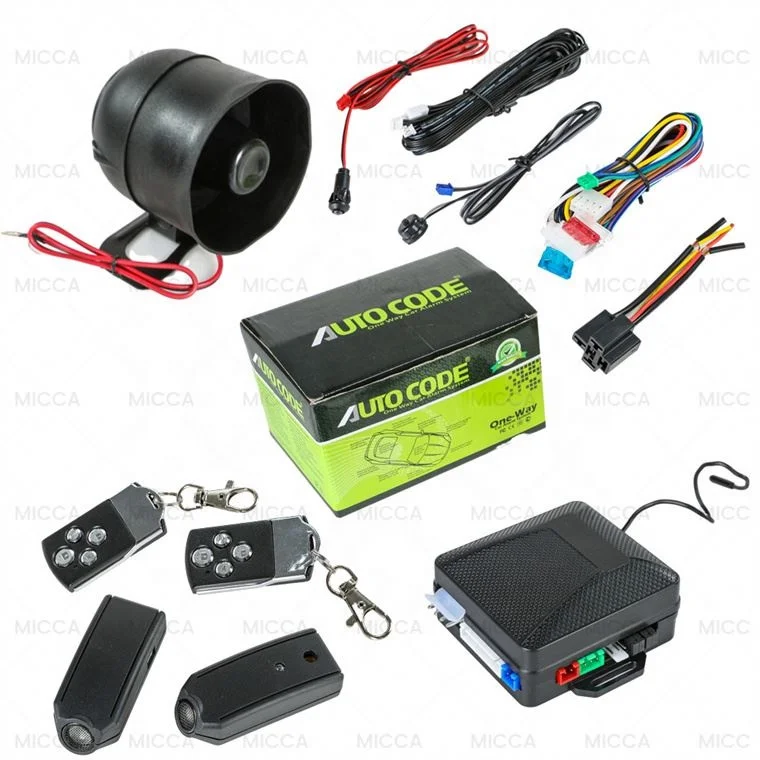 Car One Way Car Alarm With Ultrasonic Sensor Detection System Central Locking Keyless Entry