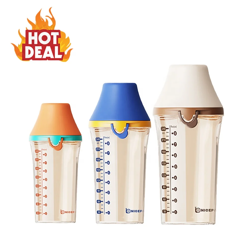 China heat product 180ml 240 ml wide neck triangular bpa babi he or she pp baby feeding bottles