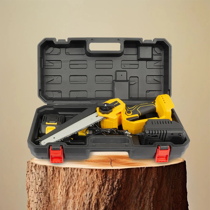 Customized size supplier cordless chain saw Top handle petrol chain saw on battery 8 inch Battery Lithium brushless chain saw