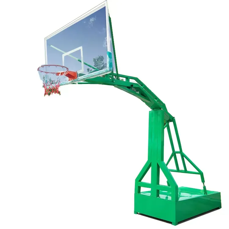 Hot Selling Professional Outdoor Standard Adjustable Glass Board Basketball Hoop