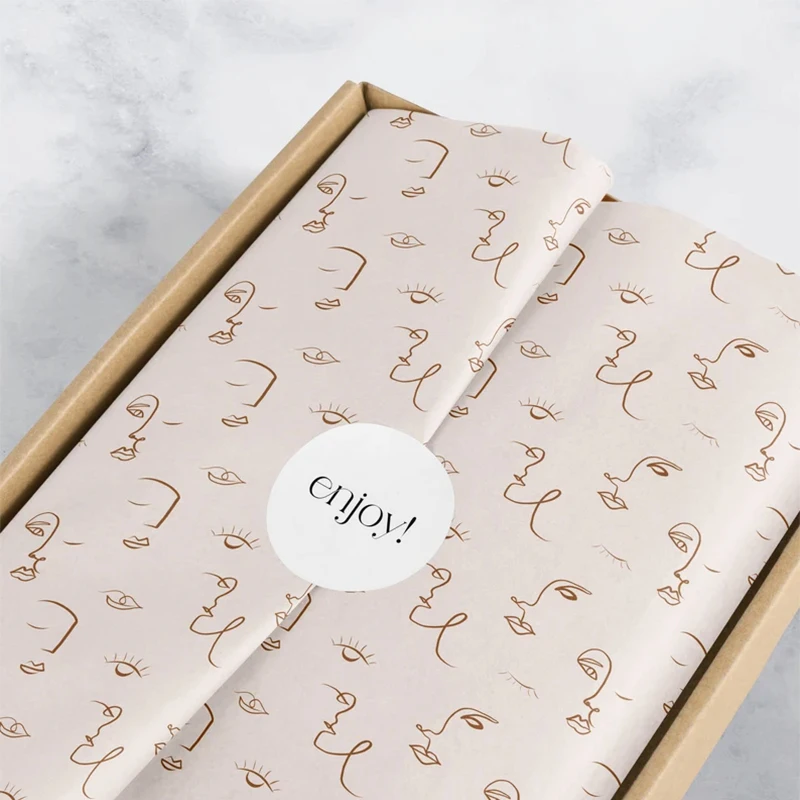 OEM Logo wrapping tissue paper for clothes butter paper small box packaging with tissue paper