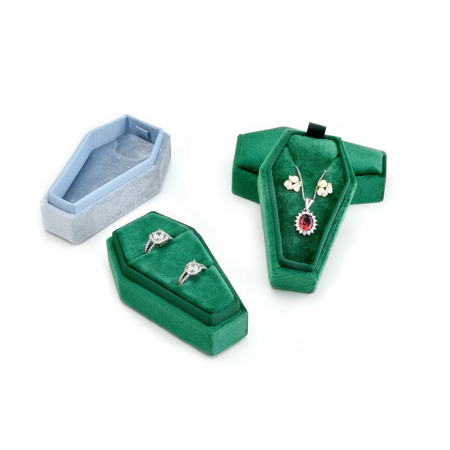 Nanyue Package Velvet jewellery velure fabric hot sale jewelry packaging ring velvet box luxury gift box with velvet