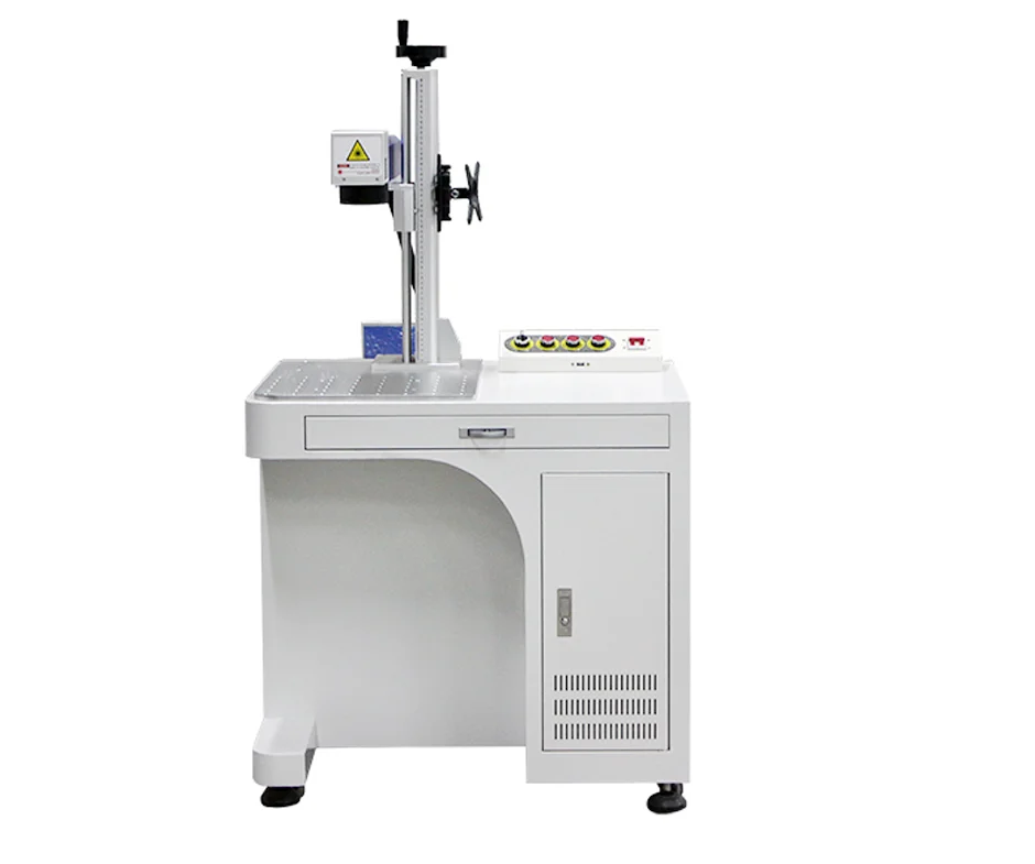 30w 50w desktop dynamic focus three type fiber co2 uv lazer jewellery cutting color laser marking 3d printer machine