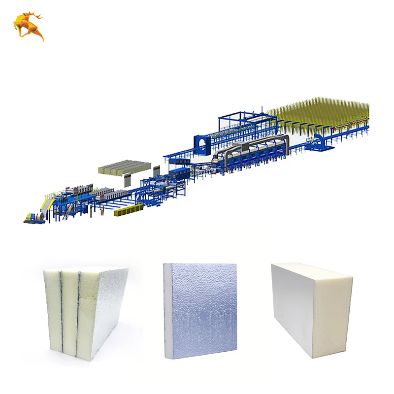 Continuous PU/PIR sandwich panel machine PU decorative panels roll forming production line