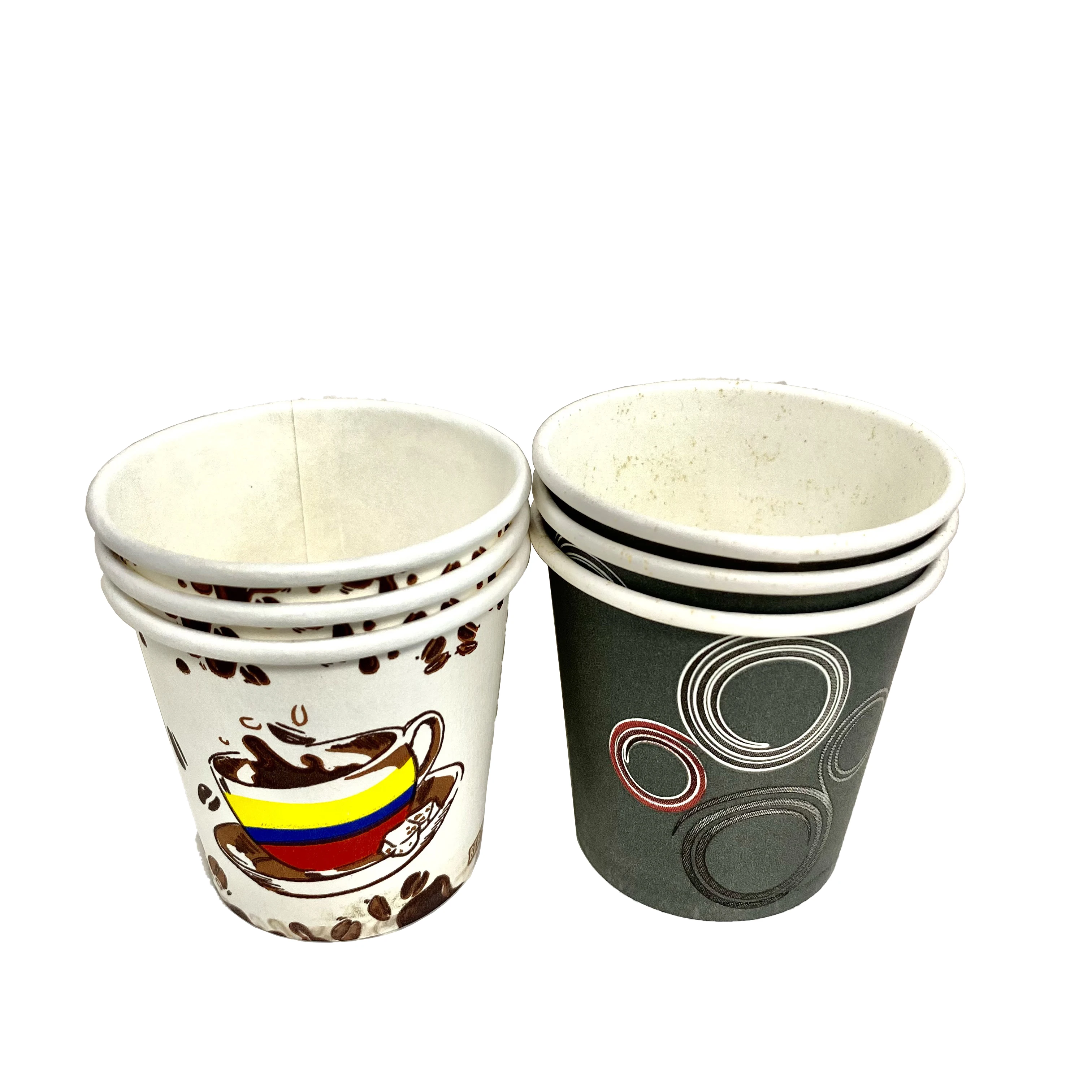 Wholesale Disposable 4oz 8oz 10oz 12oz 16oz Paper Cups Hot/Cold Beverage Drinking Cup with Custom Printed