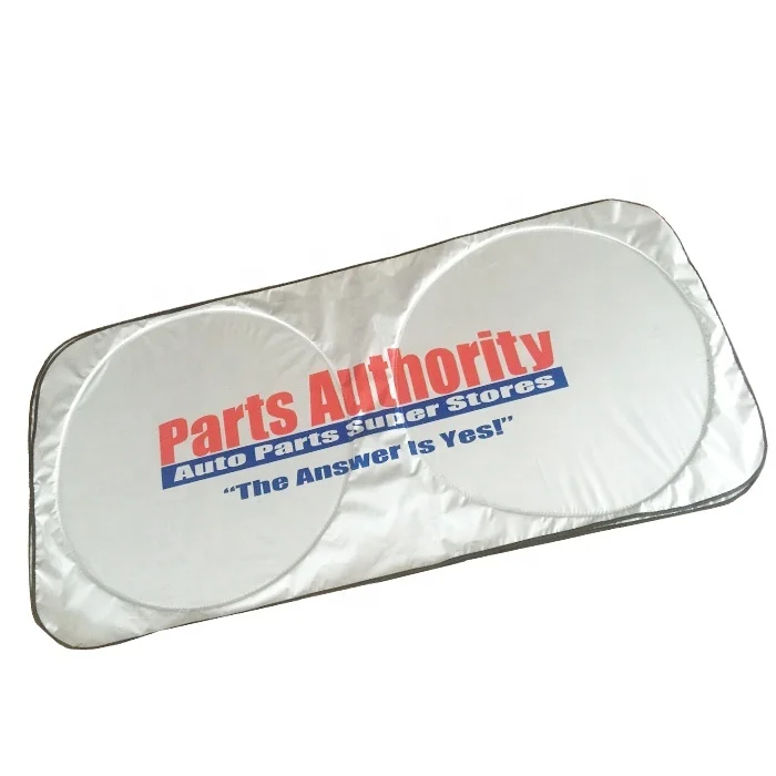 High quality custom silver polyester car window sun shade silver nylon car window sunshade