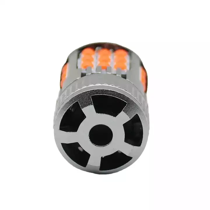 Super Bright 27W 7440 T20 Led Canbus Bulb With Fan Cooling 3030 36SMD White Red Yellow 12V Error Free Turn Light