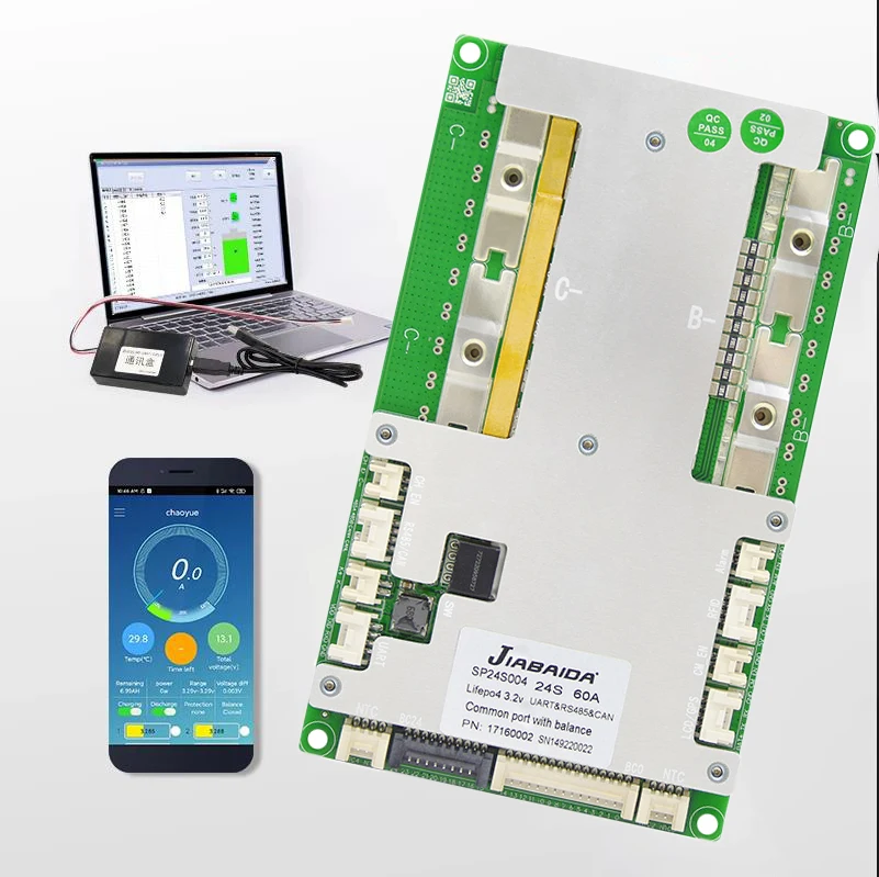 JBD 24s 48 в bms lifepo4 батарея bms/pcm 100a 150a литиевая умная 20s 72 система управления батареей canbus