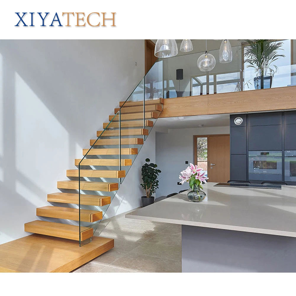 XIYATECH High-Strength Frameless Glass Railing with Aluminum U Channel for Outdoor Balconies and Stairs