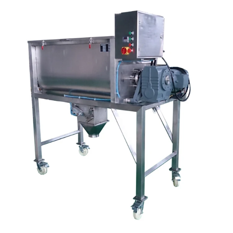 Mushroom compost mixer small spiral mixer horizontal ribbon mixer price