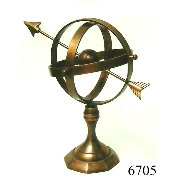 Nautical Armillary Brass Antique On Wooden Bas Customized nautical armillary manufacturers India