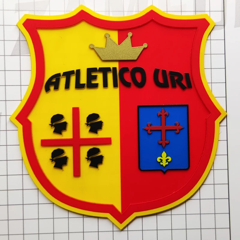High Quality Custom Embossed Rubber Logo Patch 3D soccer Badges Soft PVC Patches For Sale