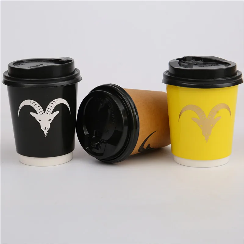 China Manufacturer Custom Design Paper Coffee Cup With Lids