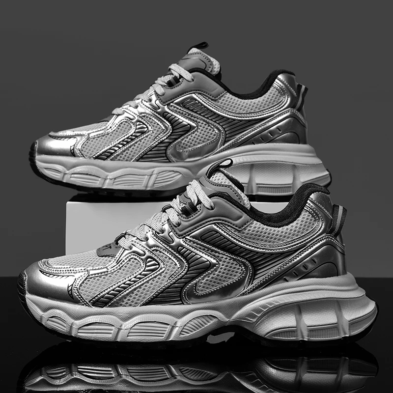 Custom Logo  Famous Brands Luxury Sneakers Designer Chunky Casual Shoes Men fashion Running Height Increasing Daddy Shoes