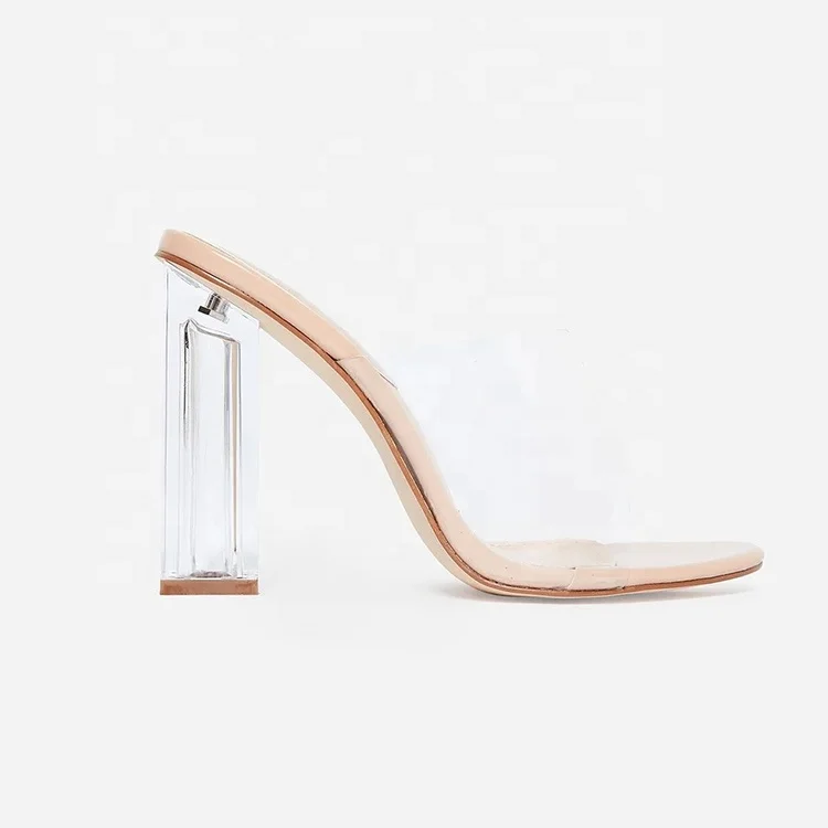 Chengdu  manufacturer Luxury crystal PVC ladies mule shoes