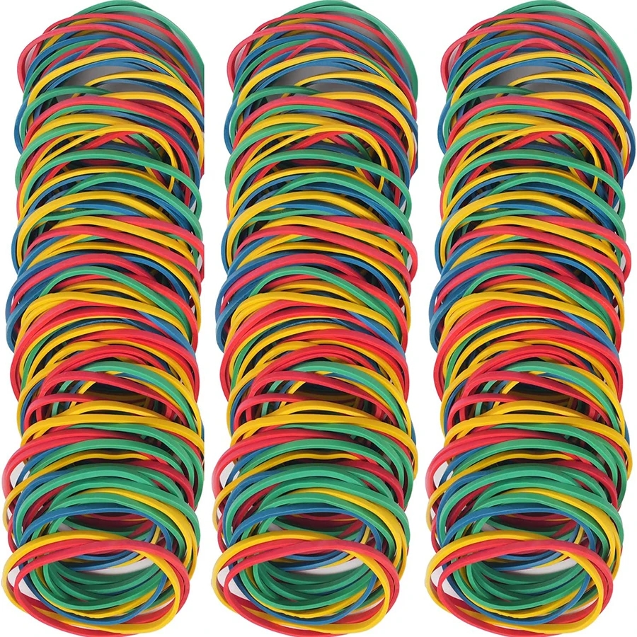 Factory Wholesales High Quality Assorted Size Colorful Rubberbands Elastic Rubber Bands for Home Packing Office Supplies