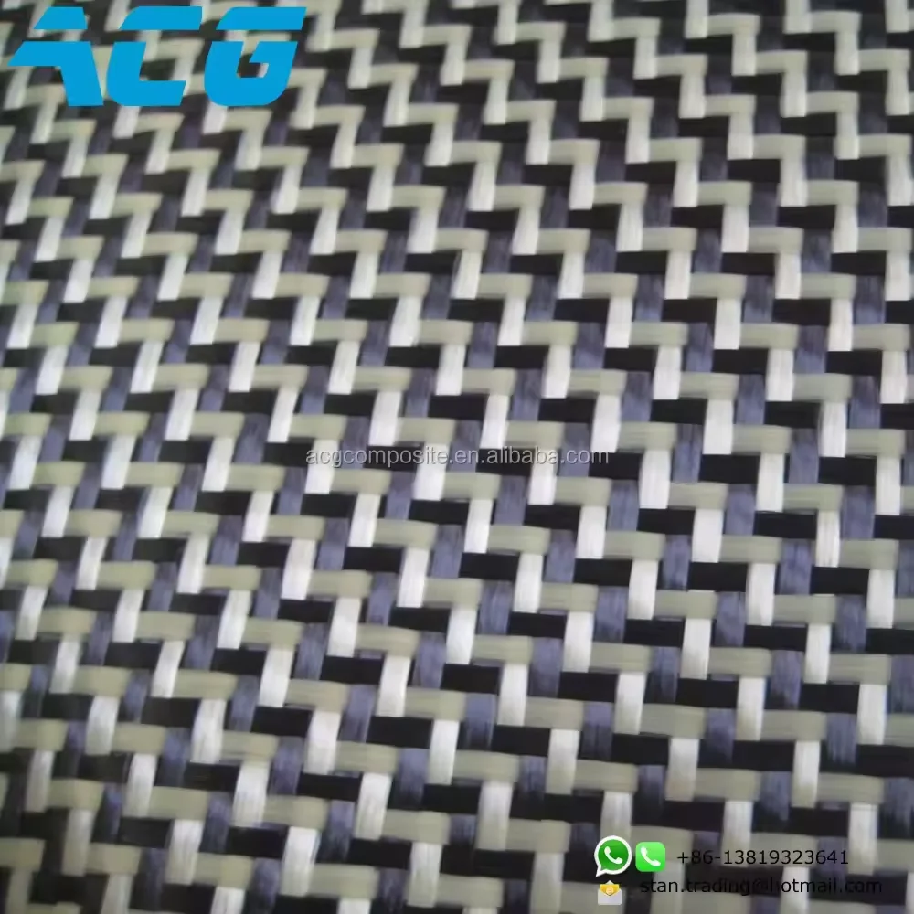 Top quality yellow carbon aramid hybrid fabric carbon kevlars