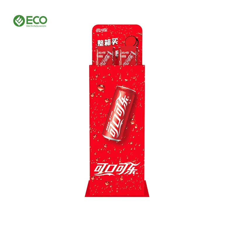 Custom Auto Lift Display Stand Supermarket Floor Standing Retail Rack Automatic Rising-Lowering Cardboard Stand Recyclable