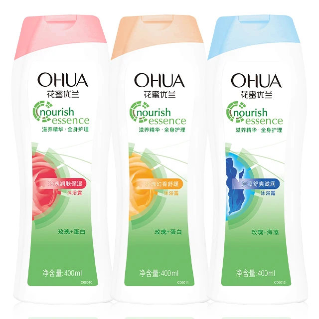 Wholesale OEM Custom Free Natural Organic Vegan Herbal Moisturizing Bath Flower 400ml Oil Shower Gel Foam Body