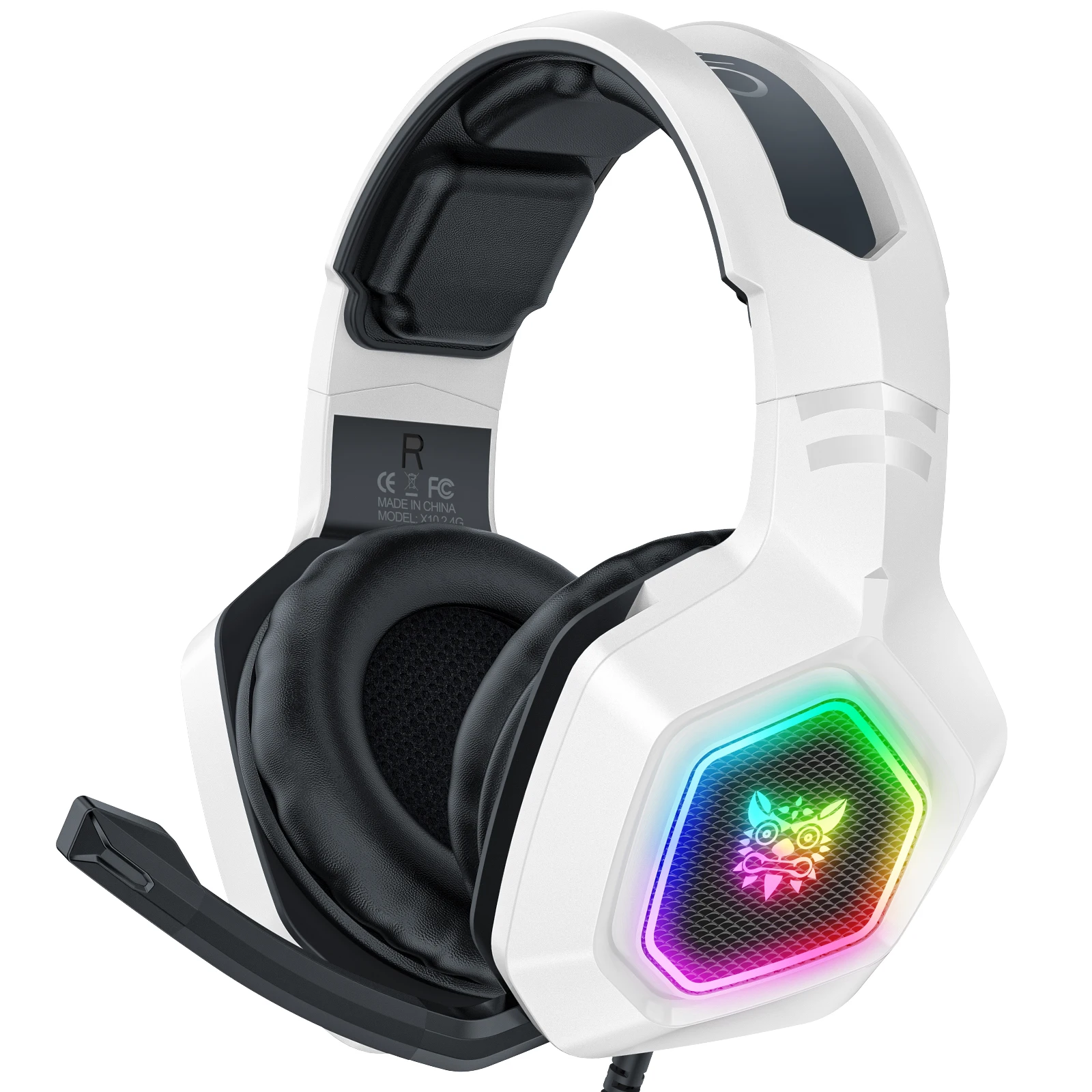 Onikuma K10 White Usb Gaming Headset Wired Rgb Stereo Headphone Pubg Noise Cancelling Auricular Ps4 Earphone