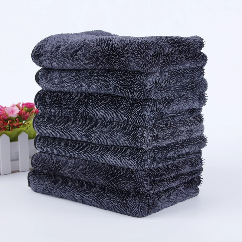 600GSM 1200GSM Large Size Absorbent Car Detailing Towel Twisted Loop Car Care Clean Towel Microfiber Quick Dry Car Drying Towe