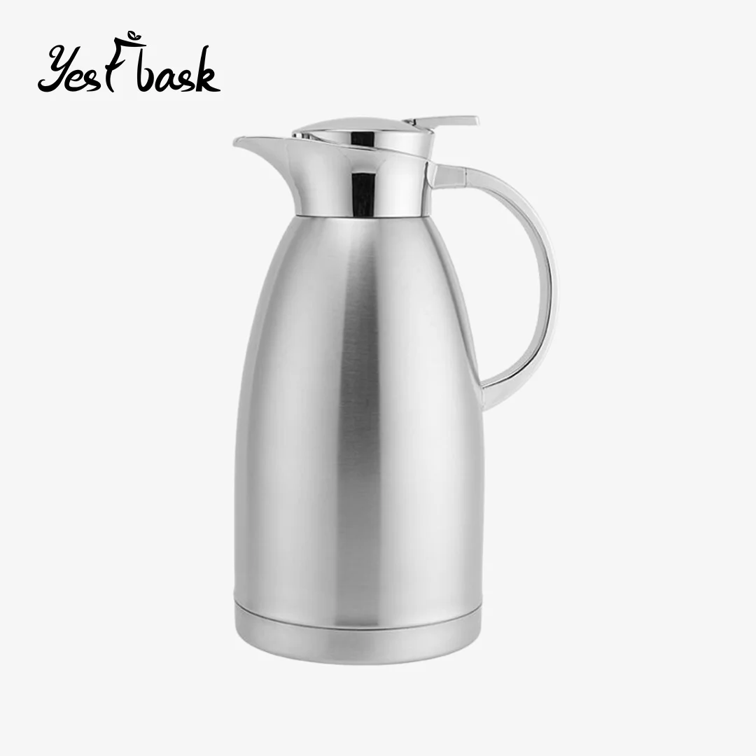 High Quality 1.5L 2.0L Large Capacity Double Wall Stainless Steel Insulated Vacuum Pot Thermal Jug Hot Cold OEM LOGO
