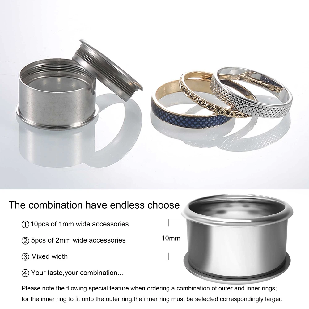 
Cremo Titanium Rings Set Women Stackable Interchangeable Wedding Band Arctic Symphony Meditation Base Ring Anillos Mujer 