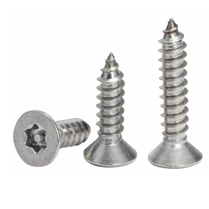 M2.9-M4.8 Stainless Steel 304 Countersunk Head Torx Hexalobular Socket Anti-theft Self Tapping Screws