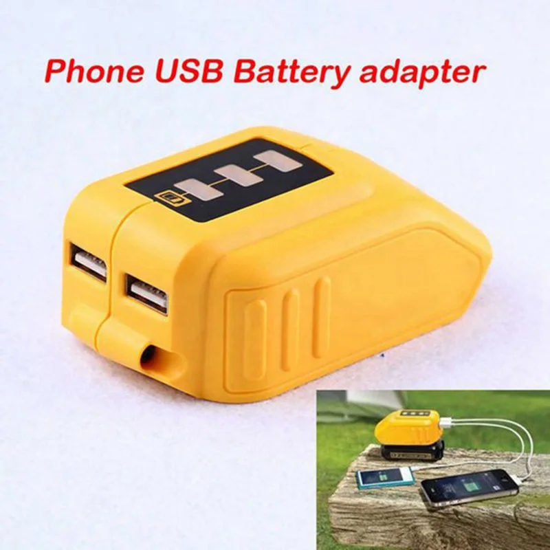Travel  Chargers & Adapters For DEWALTs 14.4V 18V 20V Li-ion Battery Converter DCB090 USB Device Charging Adapter Power Supply